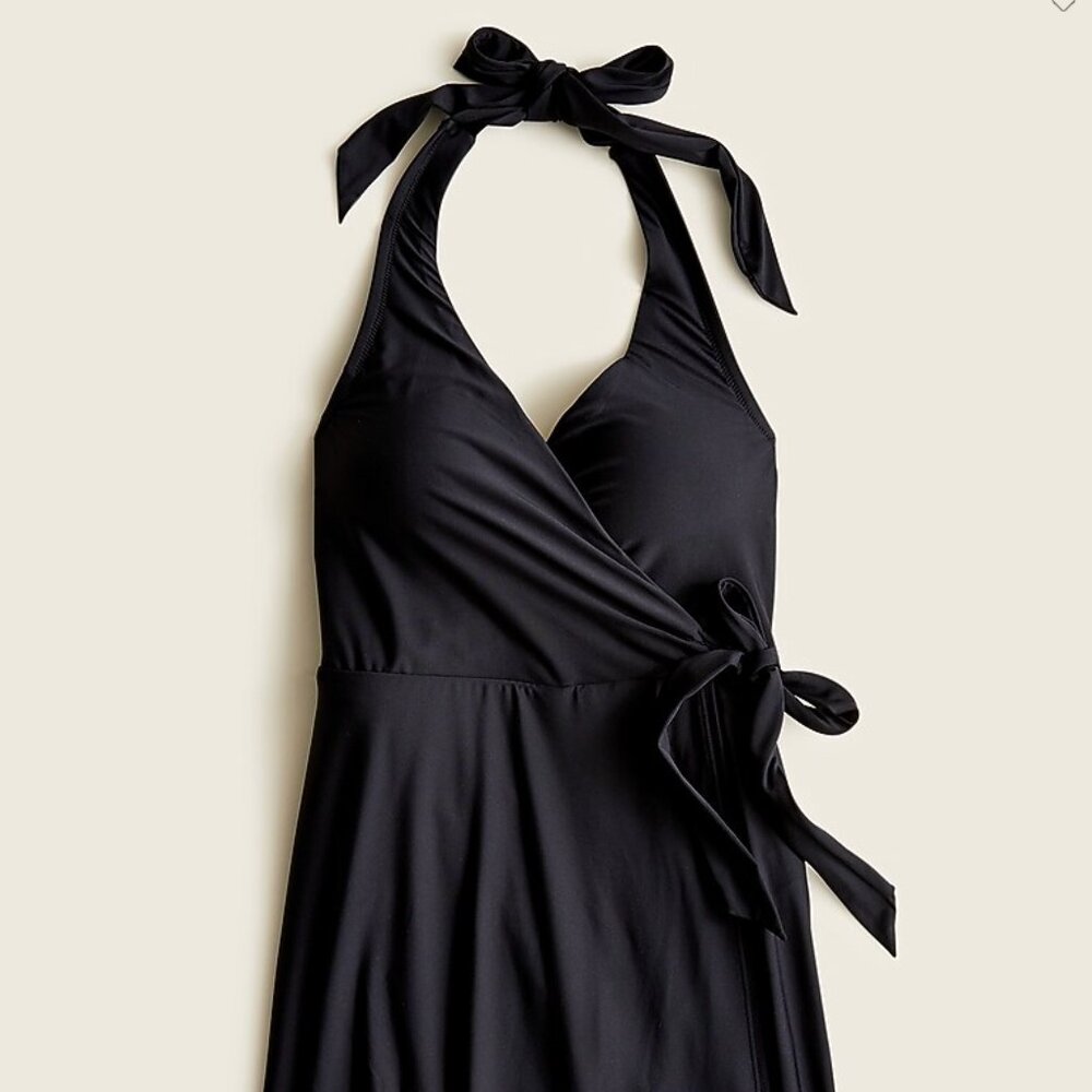 J. Crew Halter Wrap Swim Dress